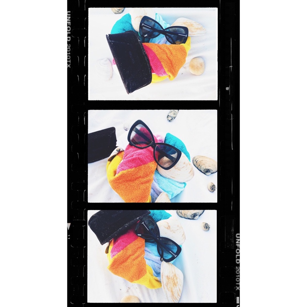 TOM FORD ICONIC CROSSOVER DETAIL BLACK SUNGLASSES